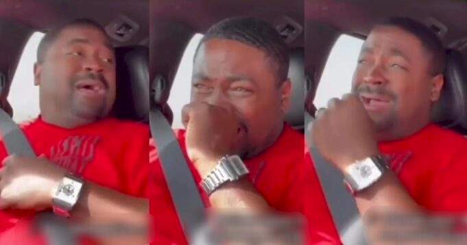 Man weeps profusely as his wife plays a customized song professing her love for him (video)