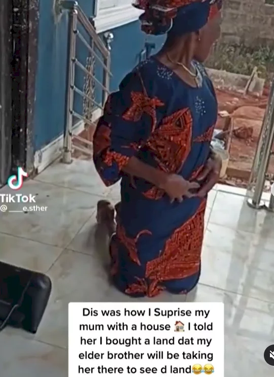 Nigerian lady surprises her mother with a house 9 years after her stepbrother chased them out of their father's house (videos)