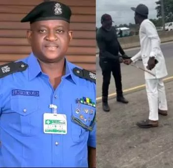 Police officer caught on tape assaulting man in Rivers state arrested