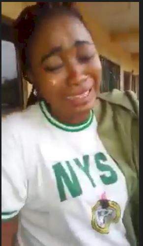 'I don't want to end NYSC, I want to be collecting N33K every month' - Lady breaks down in tears on P.O.P day (video)