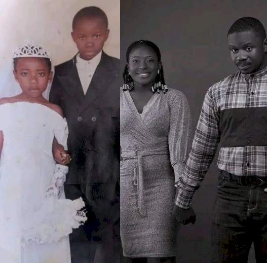 Lady shares interesting story of how she got married to neighbor's younger brother