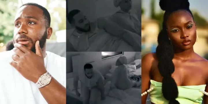 'I don't want wahala' - Kiddwaya says as he chases Ilebaye out of his bed (Video)