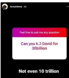 'Not even N10 Trillion can make me k!ll Davido'- Davido's PL Manager, Isreal DMW