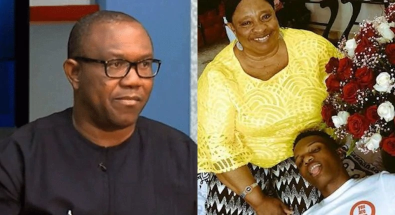 Peter Obi commiserates with Wizkid over mother's death