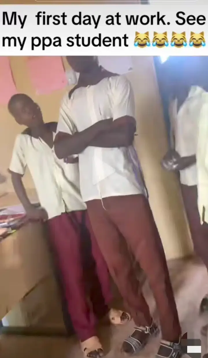 'I am finished' - Corper exclaims as his PPA students don't understand English language (Video)