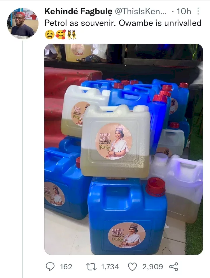 Kegs of fuel shared as souvenir at a party amidst scarcity (Photos/Video)