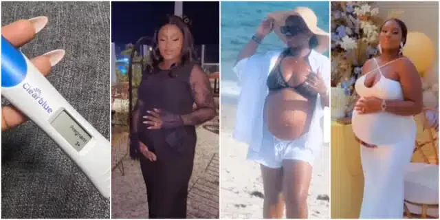 Nigerian lady who got pregnant on her wedding night, shares baby bump, Video trends