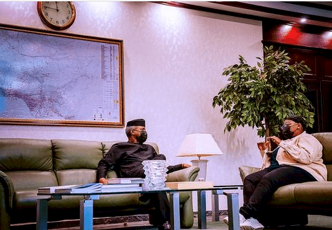 “Wonderland in Aso Rock” – Teni says as she pays Vice President Osinbajo a visit