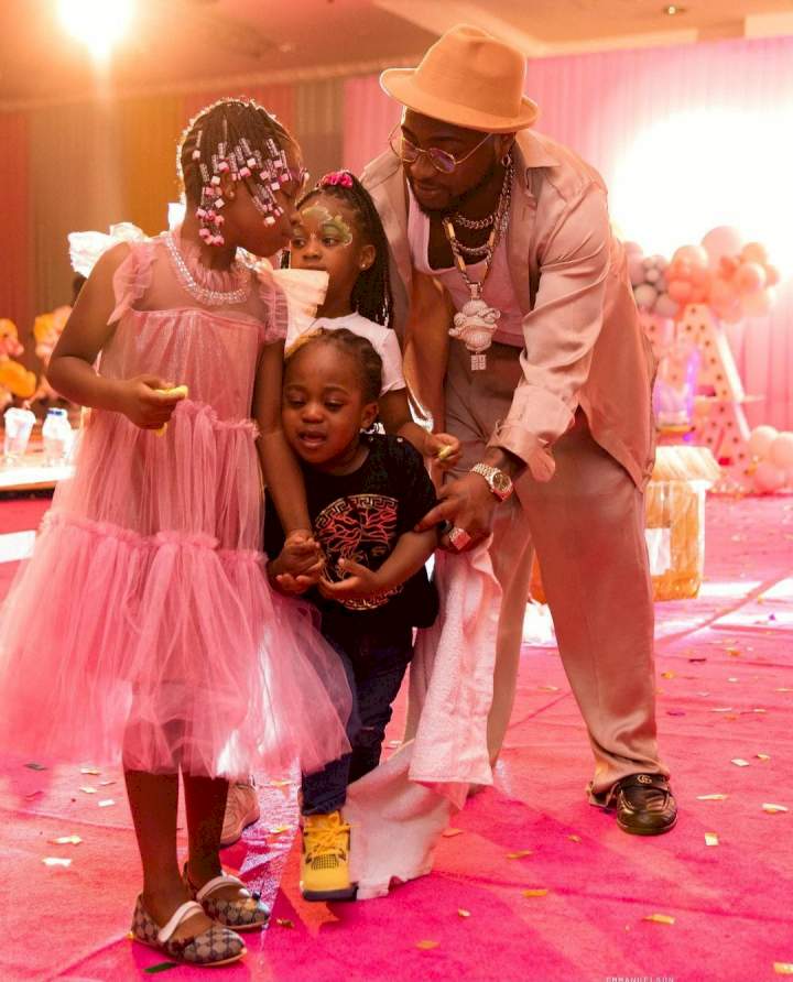 Lovely photos of Davido and his children