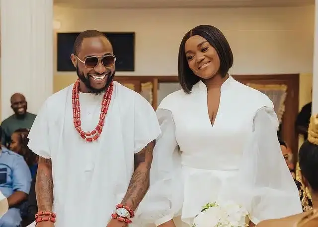 Pictures from Davido and Chioma's marriage ceremony surfaces
