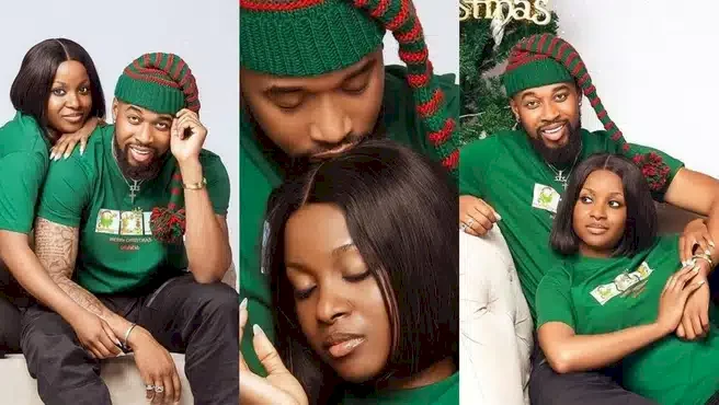 "Isn't this for married couples?" - Sheggz and Bella spark reactions as they rock matching pyjamas to celebrate Christmas