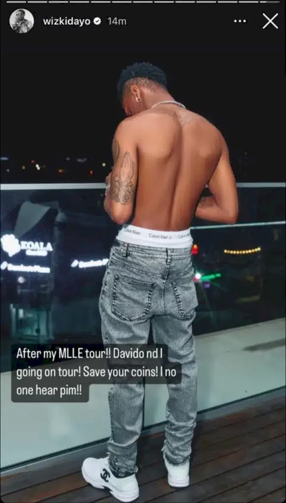 'Davido and I are going on tour after MLLE tour' - Wizkid announces