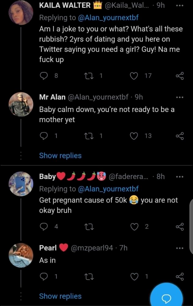 Reactions as a man is to pay N50K to any woman willing to get pregnant for him