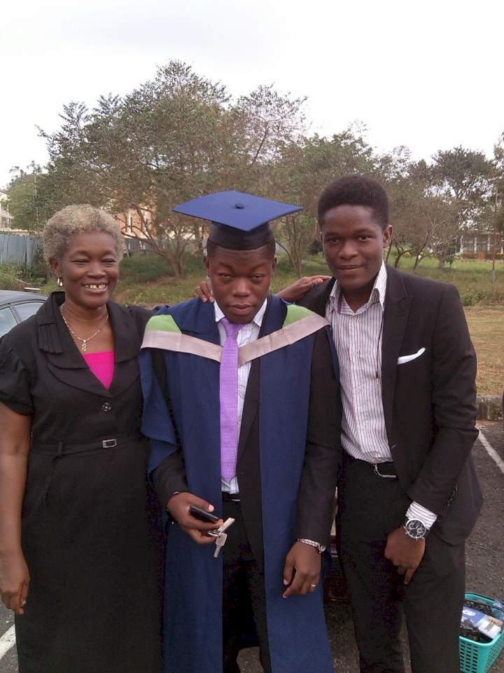 Nigerian man celebrates as he bags 1st class degree from a UK university 10 years after he graduated with a 3rd class from a Nigerian university