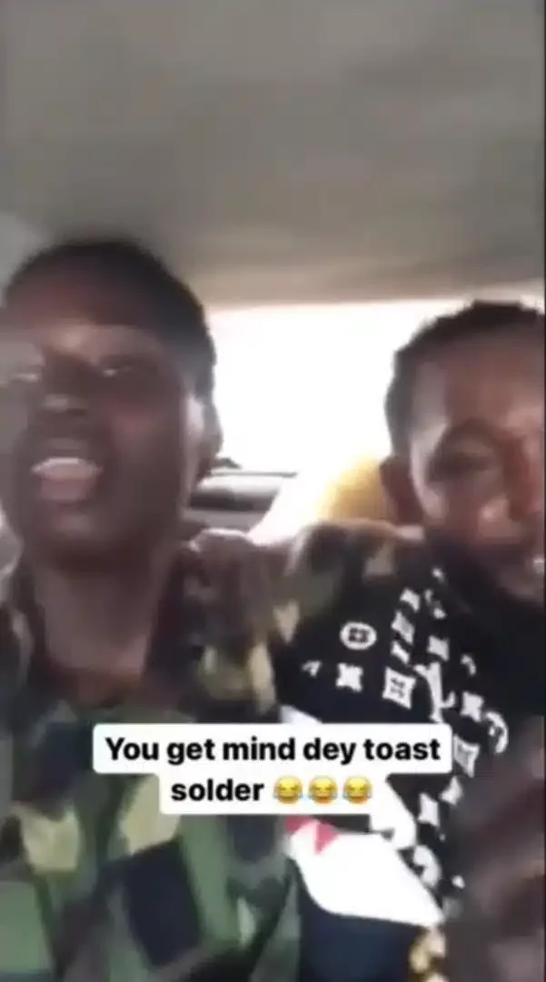 Man in trouble after asking out female soldier, forced to smile (Video)