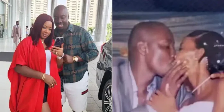"Do you want to suck her mouth" - Fans query Obi Cubana over throwback wedding photos