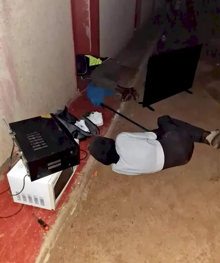 Thieves fall asleep moments after stealing from old woman's house (Video)