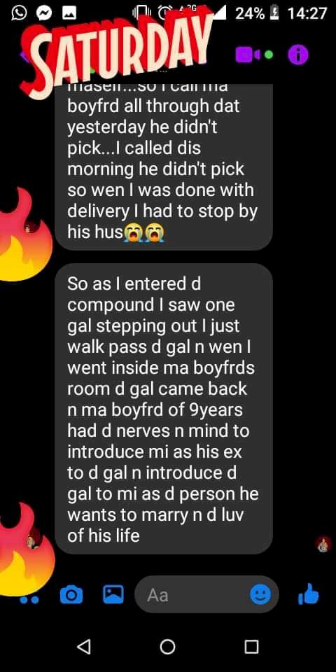 He saved my number on his phone as landlord's son - Lady left heartbroken after her boyfriend of 9 years who she pays his house rent dumps her for another