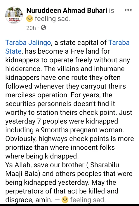 Kidnappers in Taraba refuse to release pregnant woman in labour, demand ransom