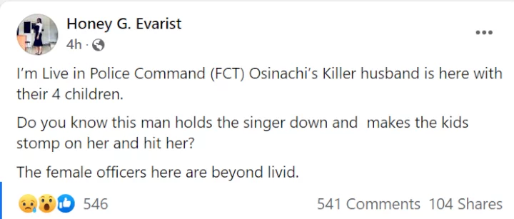 'Osinachi's husband holds her down and makes her kids hit and stomp on her' - Lawyer claims