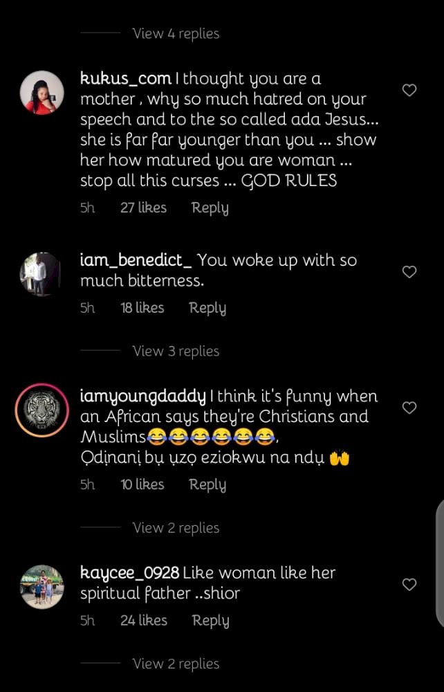 Rita Edochie followers drag her for laying curses on them for not forgiving Ada Jesus on time (Video)