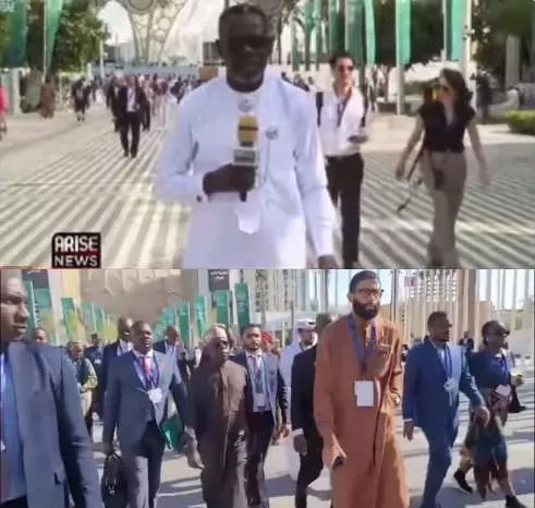 I dispute it- Arise TV anchor who is in Dubai discredits the presidency's claim that Ijaw Youth Council sent 15 man delegates to COP 28, says the Nigerian pavilion in Dubai is empty