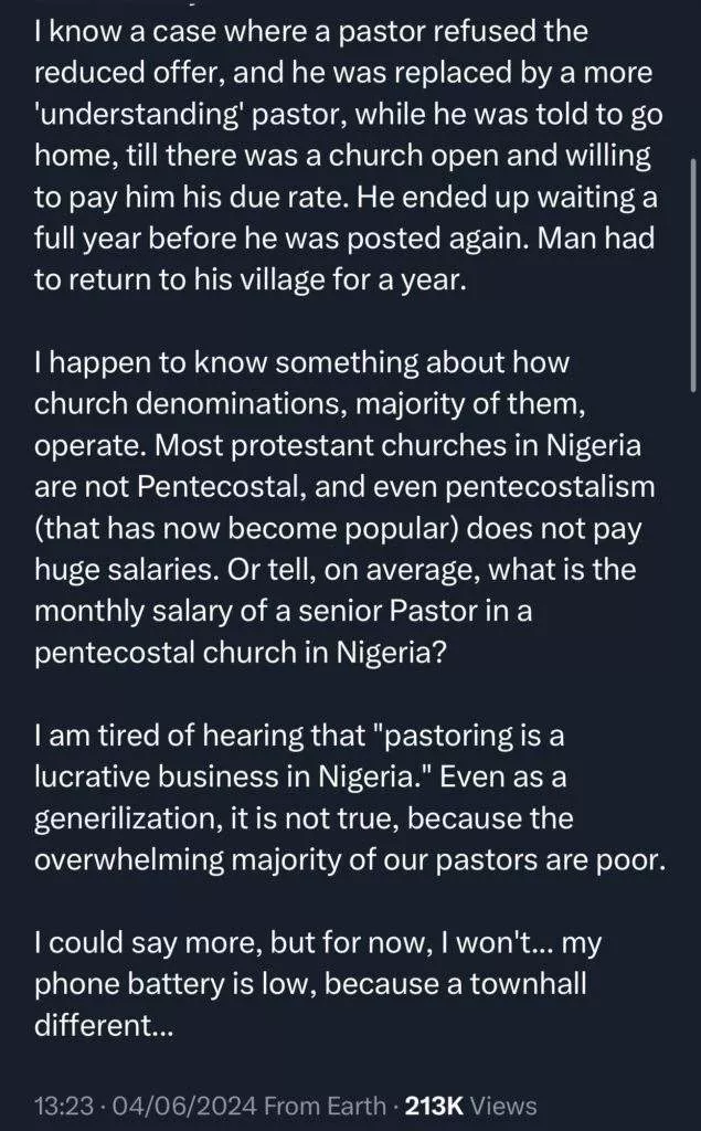 Apostle Gideon Odoma reveals that a lot of pastors in Nigeria are poor