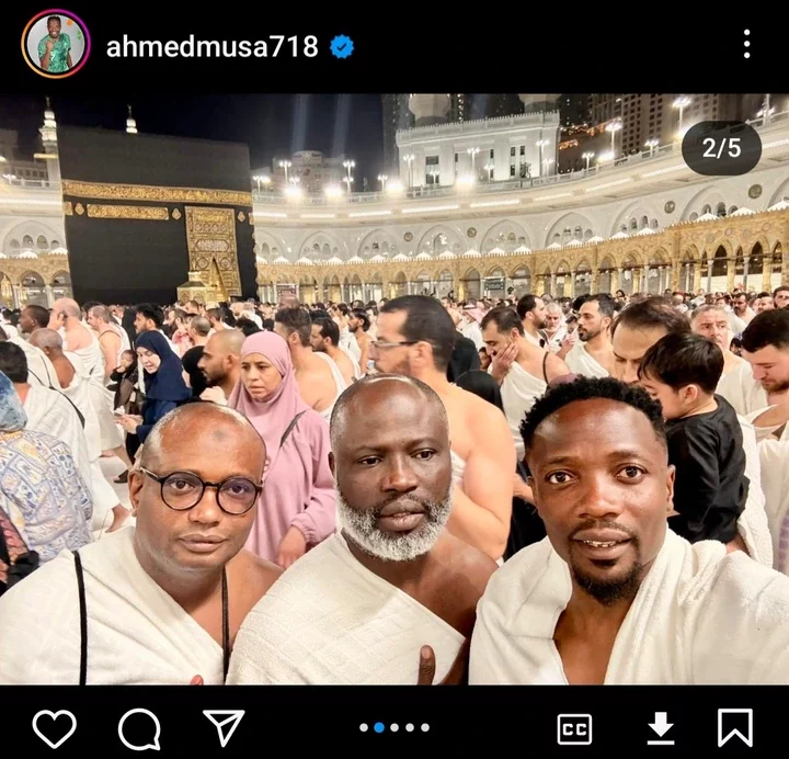 Super Eagles Captain, Ahmed Performs Umrah In Mecca (See Photos)