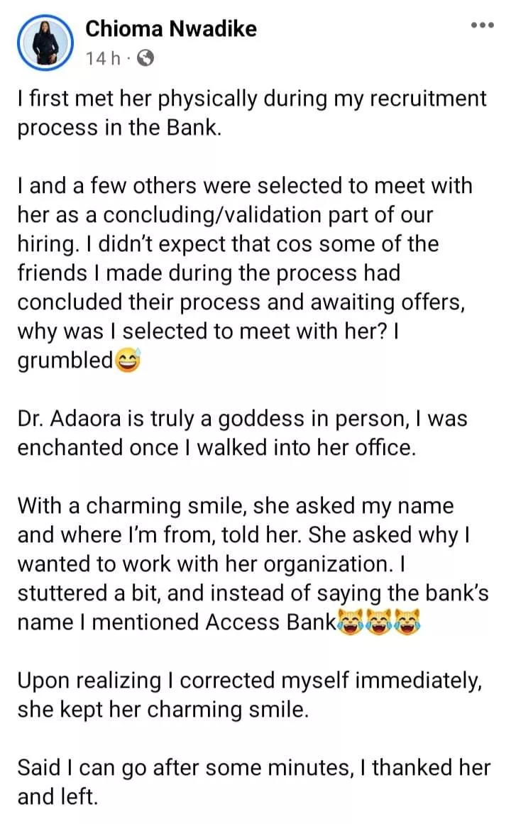 'I was enchanted' - Lady recalls her first encounter with Dr Adaora Umeoji