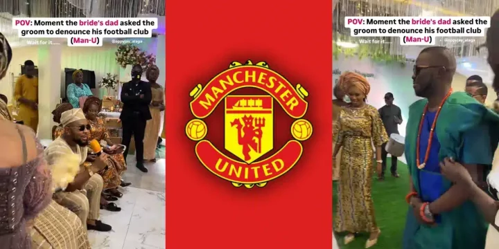 Outrage as bride's father demands groom denounce Manchester United during wedding