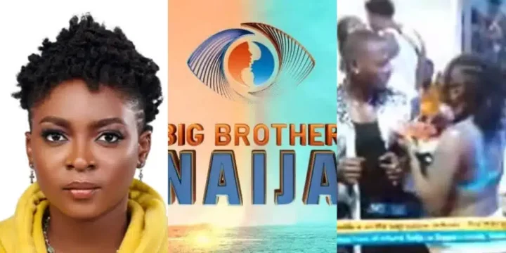 BBNaija: Moment DJ Flo attempts to feed married housemate, Kellyrae chicken, but he rejects it