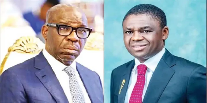 Obaseki uses security to block Shaibu's attempt to return as deputy