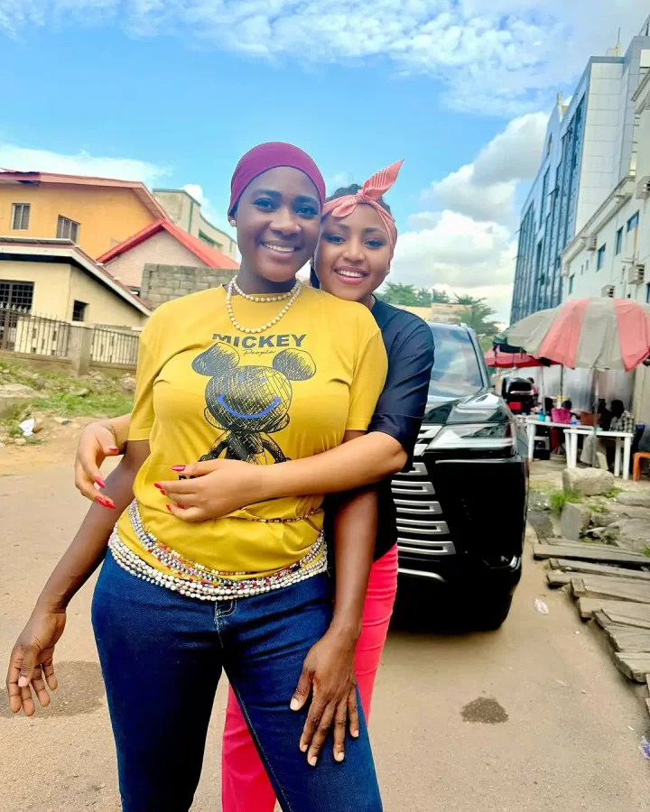 Adorable photos as Regina Daniels reunites with her onscreen mother ...