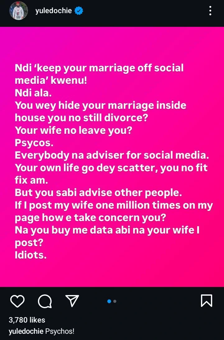 Thunder fire you - Yul Edochie ruthlessly blasts people advising him to keep his marriage off social media