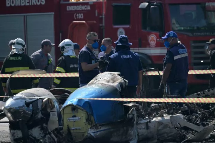 Two killed as plane crashes into bus in Brazil