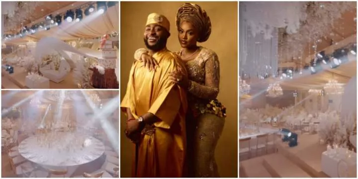 CHIVIDO24: Estimated cost of Davido and Chioma's wedding hall decorations causes buzz online