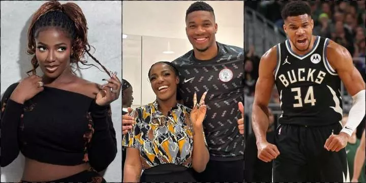 Hilda Baci joyful as she host basketballer, Antetokounmpo