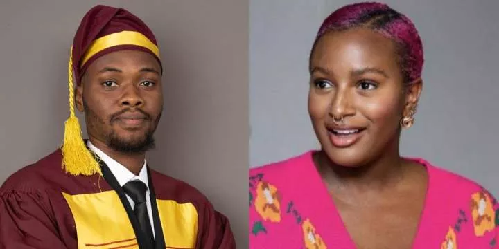 "I'm all yours" - Nigerian man graduates first class in botany, reminds DJ Cuppy of her post about dating a botanist