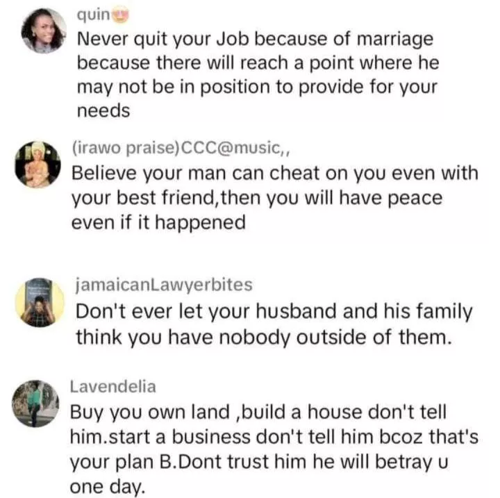 Married women share their greatest regrets about marriage as they advise single women