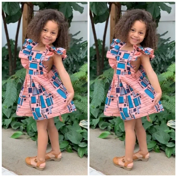 Stunning Casual Ankara Outfits Styles For Your Little Princess