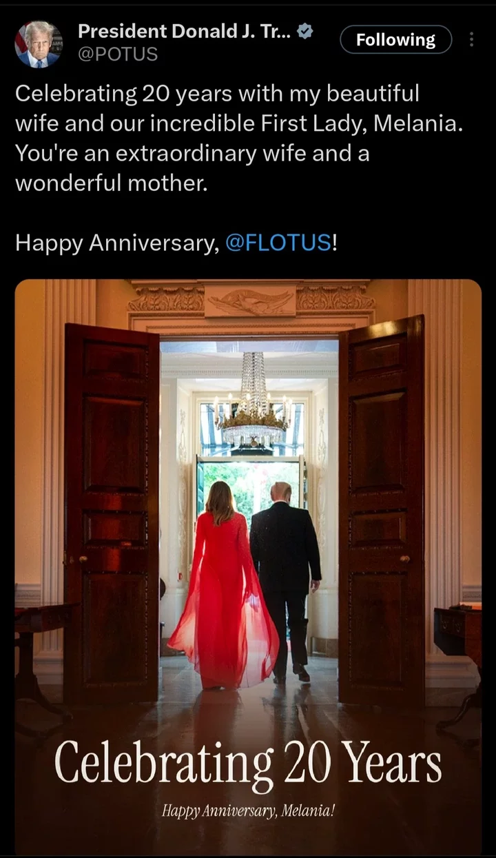 Donald Trump Celebrates 20 Years Anniversary with His Wife