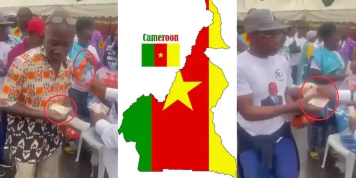 Cameroon voters allegedly collect juice and less than $5 to vote 92-year-old who ruled for 40 years Cameroon voters allegedly collect juice and less than $5 to vote 92-year-old who ruled for 40 years