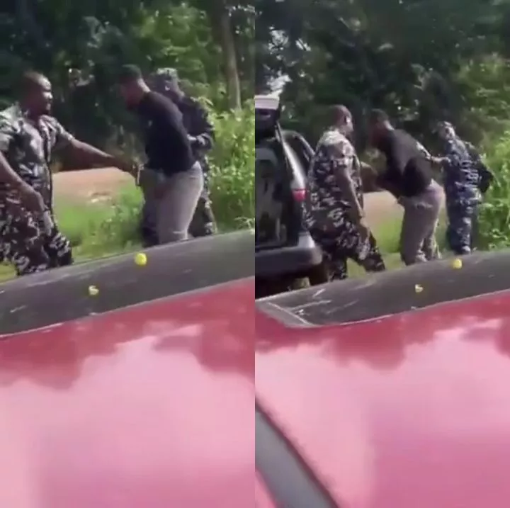Armed police officers captured assaulting young man (video) Armed police officers captured assaulting young man (video)