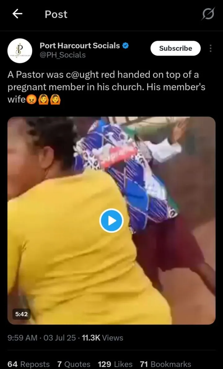 Pastor caught attempting to sleep with pregnant married church member