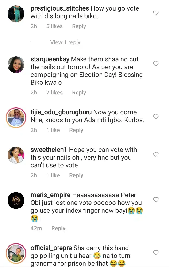 Nigeria Decides: Blessing CEO flaunts Obi-inspired nails, netizens react