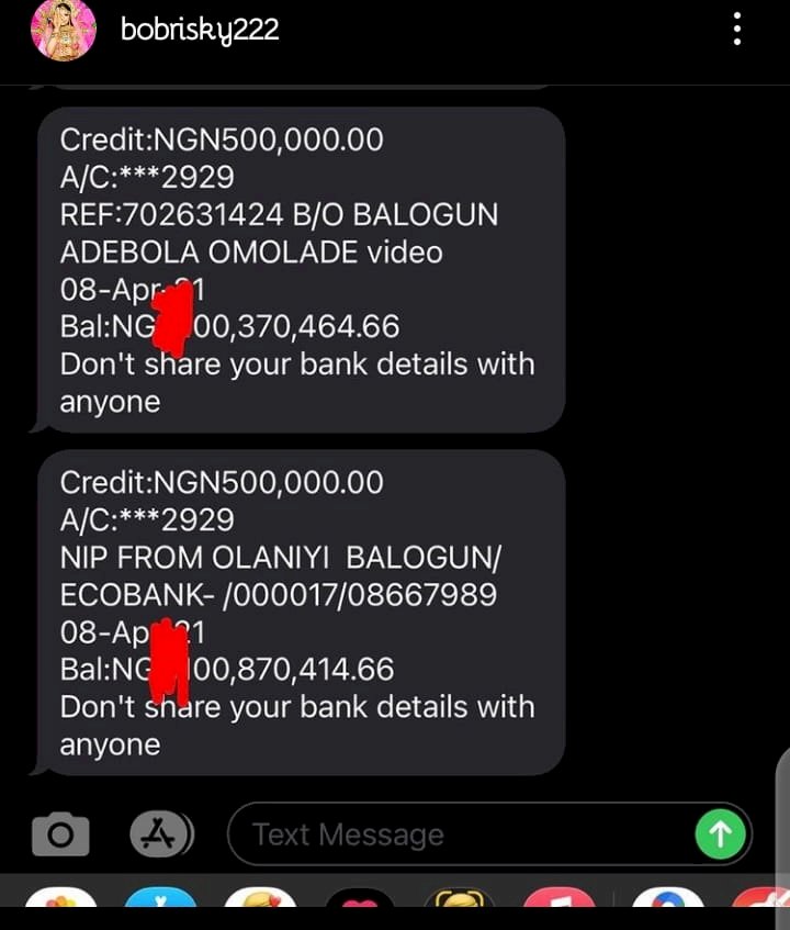 Crossdresser, Bobrisky flaunts his billion naira bank account balance