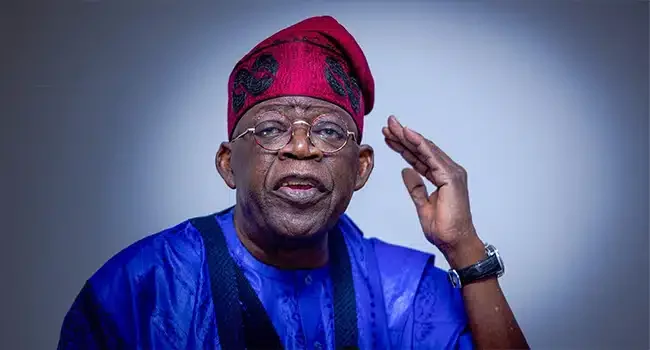 'E don reach like this?' - Netizens react as patriotic Nigerians pray for success of Tinubu's government with his official portrait (Video)