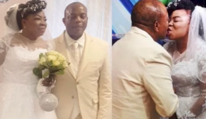 61-year-old woman ties the knot with lover following years of spinsterhood