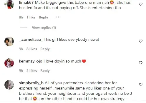 'So shameless; is this a strategy?' - Reactions as Doyin professes love to Deji (Video)