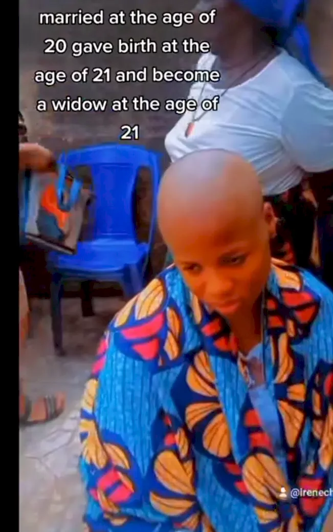 Nigerian lady who married at the age of 20 becomes widow at 21 (Video)